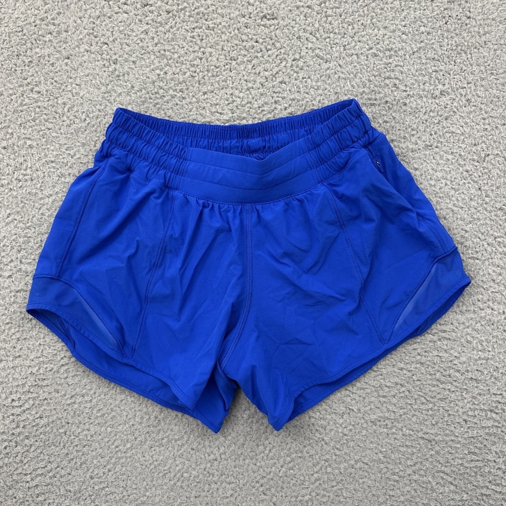 Lululemon Hotty Hot Shorts Low Rise 4" Cerulean Blue Athletic Athleisure Women 4
